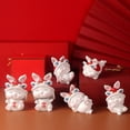 thumbnail image 4 of Rabbit Ornament Bunny Figurine Sculpture Lucky Cute Gaming Office Table Desk Car Ornaments Home Decoration New Year, 4 of 18