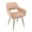 Camel, variant on KCC Furry Desk Chair, Mid-Century Modern Accent Armchair with Faux Fur for Teen Girls, Dining Chair With Wood Look Metal Legs Living Dining Room, Home Vanity Makeup Office No Wheel, White