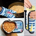 thumbnail image 5 of Yayeee Oven Mitts and Pot Holder Set of 2 Heat Resistant Kitchen Gloves Baking Hot Pad, Green Sailboats, 5 of 5