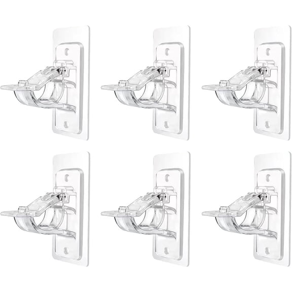 6PCS No Drill Curtain Rod Brackets,Curtain Rod Holders No Drilling,Adhesive Curtain Rod Hooks,Nail Free Adjustable Curtain Rod Hooks Curtain Hangers Wall Mount Holder for Bathroom Kitchen Home Bathro