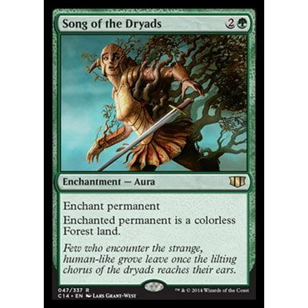 Magic Gathering Singles - - Song of the Dryads (047/337) - Commander 2014, A single individual card from the Magic: the Gathering (MTG) trading and collectible card game (TCG/CCG). By Magic: the Gathering