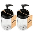 thumbnail image 5 of Jarmazing Products Black Mason Jar Soap Dispenser Jars - 2 pack - Rust proof plastic with Genuine Ball Pint Jars, 5 of 5