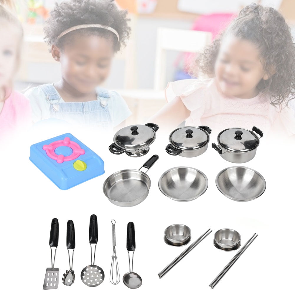 Training Creativity Kitchen Utensils Toy, Stainless Steel Toy Set