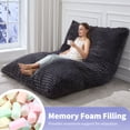 thumbnail image 4 of 3 in 1 Giant Bean Bag Chair Convertible Bean Bag Chairs with Machine Washable Cover Large Beanbag Chairs for Adult (Dark Grey), 4 of 9