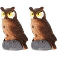 thumbnail image 3 of 2 Count Frog Toys Animals Figurines Owls Ornament Colorful Decor Garden, 3 of 8