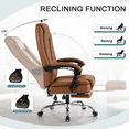 thumbnail image 7 of Homall Home Office Chair Adjustable Executive Leather Chair With Arms Ergonomic High Back Cushion Lumbar Back Support Computer Desk Chair,Brown, 7 of 7