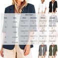 thumbnail image 2 of cocolona Womens 3/4 Sleeve Blazers Dressy Casual Open Front Business Solid Color Jacket With Roll Tab Cuffs And Pockets, 2 of 6