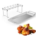 thumbnail image 2 of S SERENABLE Loviver Chicken Wing Leg Rack w/ Pan for Grill Smoker Oven Roaster BBQ Accessory, 2 of 9
