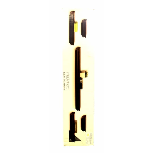 Melannco Set of 5 Wood Shelves Black