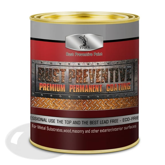 Water-Based Metal Anti-Rust Paint, High Gloss White 32 fl oz - Primer & Protective Coating, Rust & Corrosion Resistant