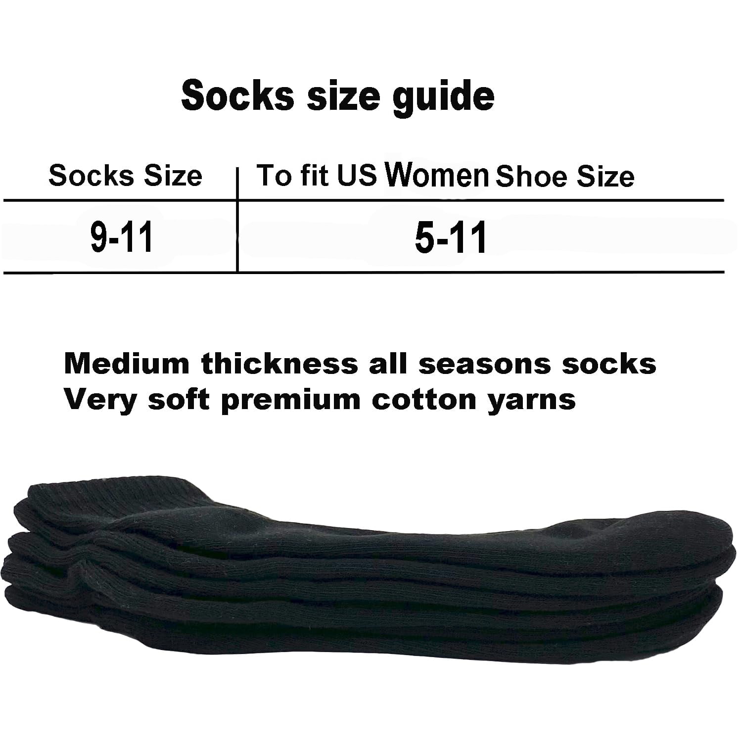12 Pairs Women's Cotton Solid Black Athletic Cushioned Ankle Quarter Socks Size 9-11