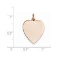 thumbnail image 2 of 14K Rose Gold Polished Engravable 18mm Heart Disc Pendant, 2 of 2