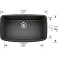 thumbnail image 2 of Blanco 441610 32" Valea Super Single Bowl , Anthracite, 2 of 2