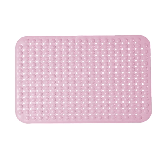 openpig Non Slip Shower Mats for Inside Shower 27.56*13.78 inch, Bathtub Mat Non-Slip, Bath Mat for Tub with Suction Cups, Drain Holes Bath Tub Mat for Bathroom, Pink