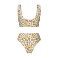 thumbnail image 5 of Daiia Coffee Donuts Women's Bikini Set Two Piece Swimsuit High Waisted Bikini Adjustable Straps Bikini Perfect for Beach, Pool, and Summer Vacation-, 5 of 9