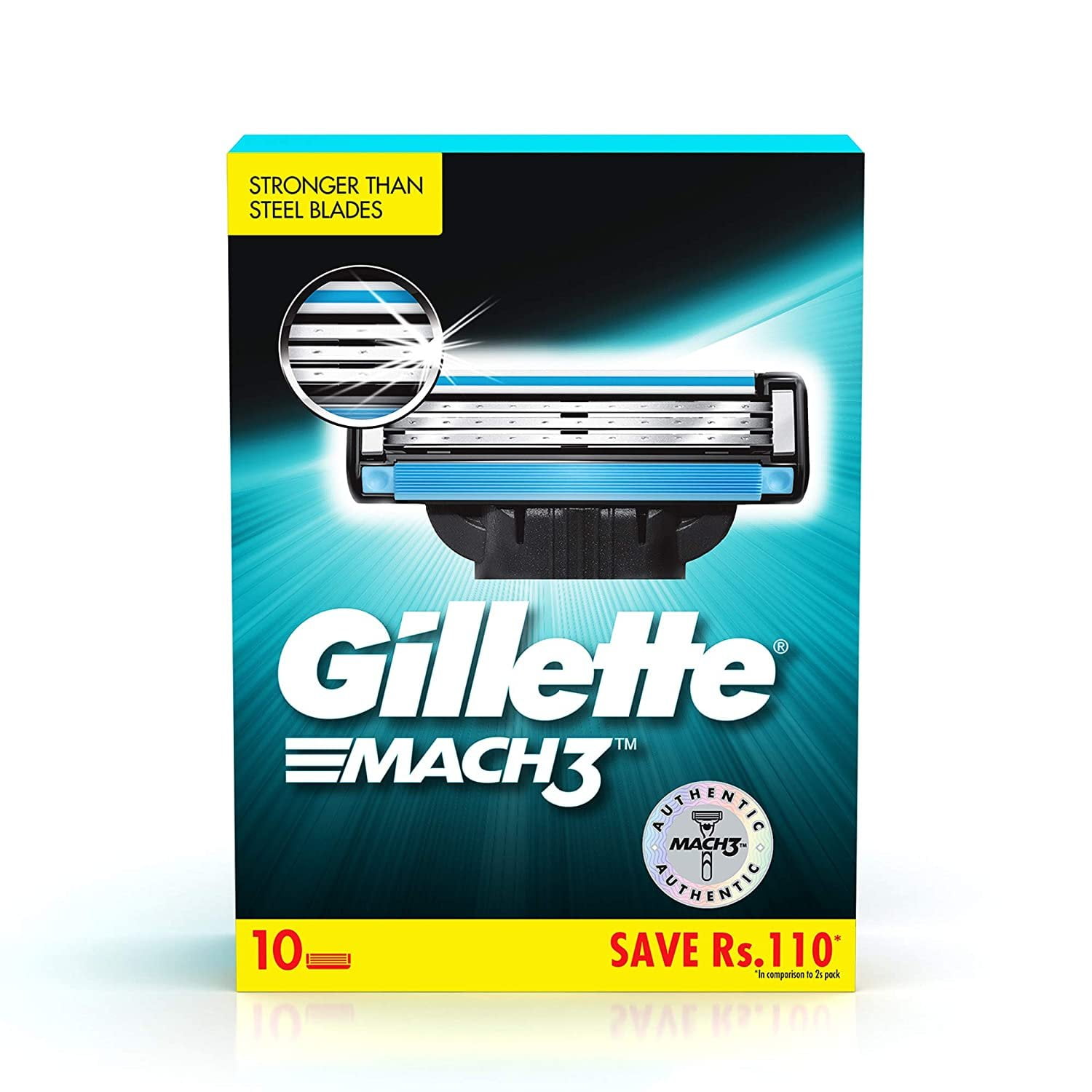 Gillette MACH3 Refill Cartridges 10 ea (Pack of 2)