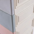 thumbnail image 5 of MOCHAG 5 Tier Storage Cabinet with 6 Drawers, Plastic Drawers Dresser Storage with Wheels and Locks, Modern Closet Drawers Tall Dresser Organizer for Clothes, Playroom, Bedroom Furniture (Macaron), 5 of 13