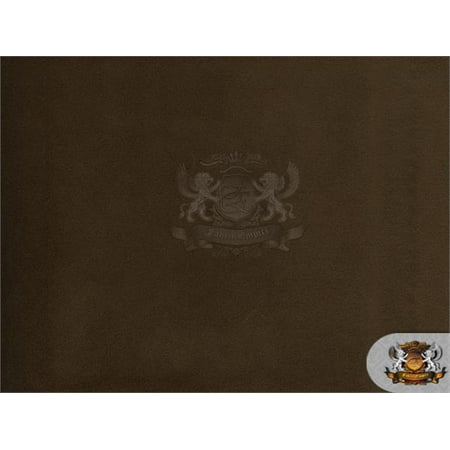 Chocolate Bella Window (Velvet Suede Cotton Backing Drape Upholstery BELLA Fabric 02 CHOCOLATE / 58