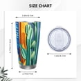 thumbnail image 4 of Susaid Bright Paper Cactus Scene Print 20oz Car Cup,Insulated Coffee Cup Fully Spill Proof Travel Coffee Mug, Stainless Steel Tumbler for Work Home Outdoor Car-Without Straw, 4 of 8