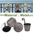 thumbnail image 3 of Metal Wall Planter Vertical Ribbed Design Wall Mount Flower Pot, 3 of 5