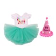 thumbnail image 5 of Traje de cumpleaños de princesa de muñeca de 18 pulgadas para ropa de muñeca americana Regalos para niños Verde claro Sunnimix Vestido de muñeca americana, 5 of 5