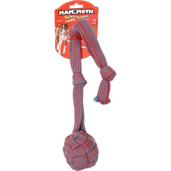 Mammoth Pet Products 25402F Extra Webbing Ball with Fling Handle - Medium