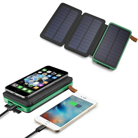 500000mAh Solar Panel Qi Wireless External Battery Charger Portable Power (Best Portable Solar Panel Charger)