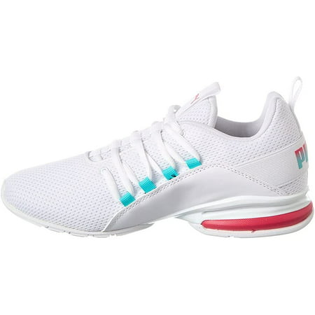 PUMA Women's Axelion Running Shoe - White/Pink - 11 B(M) US