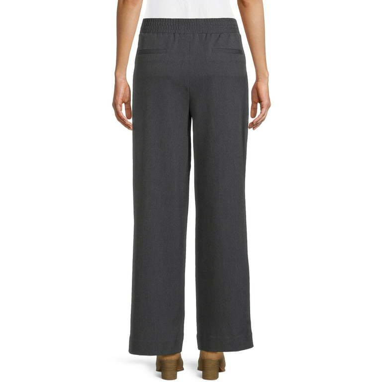 Time and Tru Women's Petite Wide Leg Pants, 28 Inseam for Petite, Sizes  PS-P2XL 