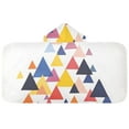 thumbnail image 5 of Yayeee Kids Hooded Towels Toddler Soft Absorbent Beach Bathing Wrap 50" x 23.5", White Abstract Triangles, 5 of 5