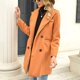 thumbnail image 2 of Pocket Overcoat, Styllish Fashionable Turn Down Collar Overcoat  For Parties ANGGREK Caqui L, 2 of 6