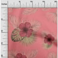 thumbnail image 2 of oneOone Cotton Cambric Pink Fabric Tropical Hibiscus Floral Sewing Craft Projects Fabric Prints By Yard 56 Inch Wide, 2 of 4