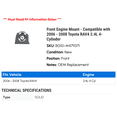 thumbnail image 2 of Front Engine Mount - Compatible with 2006 - 2008 Toyota RAV4 2.4L 4-Cylinder 2007, 2 of 2