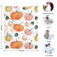 thumbnail image 4 of Watercolor Fall Pumpkins Art Wallpaper Blanket,Comfortable Soft Lamb Wool Throw Blanket,All Season,Warm Lightweight Blankets for Sofa Bed Couch Living Room Chair,30"x40", 4 of 4