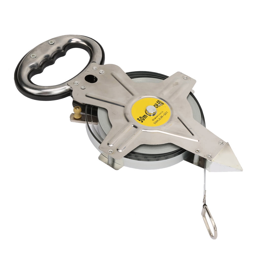 Qiilu Tape Measure, Measuring Tape,50M Stainless Steel Tape Measure