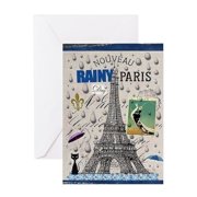 CafePress - Rainy Day In Paris - Greeting Card, Blank Inside Glossy