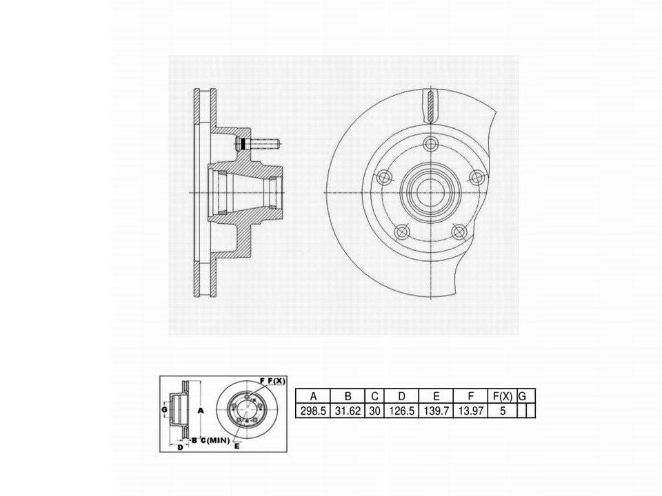 Winstop Brake Rotor and Hub Assembly, Front WS234159, Dodge B2500 1997-1995