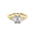 thumbnail image 4 of IGI Certified 4 Carat Emerald Shape Lab Grown Diamond Engagement Ring | 14K Yellow Gold | Erica Swan Split Shank Diamond Ring | FG-VS1-VS2 Quality Friendly Diamonds, 4 of 6