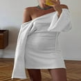 thumbnail image 2 of Robe Mini à Manches Longues avec Design Dos Nu pour Femmes, 2 of 7