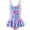 Purple, variant on LYMAYTER Kids Toddler Girls One Piece Swimsuits with Skirt UPF 50+ Sun Protection Halter Ruffled Bathing Suit Hawaiian Swim Floral Skirted Dress Swimwear 4-12T
