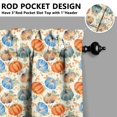 thumbnail image 5 of Fall Kitchen Curtains 24 Inch Short - 3 Panel Set, Autumn Harvest Print, Rod Pocket Window Treatment for Thanksgiving, Farmhouse, Cafe, Living Room - Machine Washable, 5 of 6