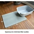 thumbnail image 6 of PetFusion ToughGrip Silicone Waterproof Cat Litter Mat, with Inner Channels and Raised Outer Lip, Standard, Gray, 6 of 8