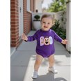 thumbnail image 3 of Newborn Baby Girl Boy Halloween Outfits Pumpkin Embroidery Long Sleeve Oversized Sweatshirt Romper Bodysuit Fall Winter Clothes, 3 of 10