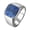 Silver, variant on Lapis Lazuli Signet Ring: Men's Gold Stainless Steel Seal Ring with Natural Stone, Waterproof & Tarnish Resistant Jewelry for Men