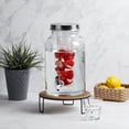thumbnail image 6 of Mason Craft & More 1.5 Gallon Glass Drink Dispenser with Infuser and Stainless Steel Lid for Lemonade Water BPA Free, 6 of 10