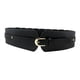 thumbnail image 3 of Cinturón elástico ancho para mujer Salvador Vintage de material cuero PU negro, 3 of 10