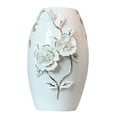 thumbnail image 4 of Florero de , decoración de mesa, patrón de tallado de flores, decorativo para decoración para sala de estar, ligero y versátil , 25.5 cm x 16.5 cm 255 cm x 165 cm, 4 of 8