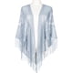 thumbnail image 2 of Chales y envolturas INSPIRE CHIC para vestidos de noche, bufandas triangulares de malla de encaje con flecos y borlas para mujeres en bodas y fiestas formales 74.8x28.3" Gris, 2 of 5