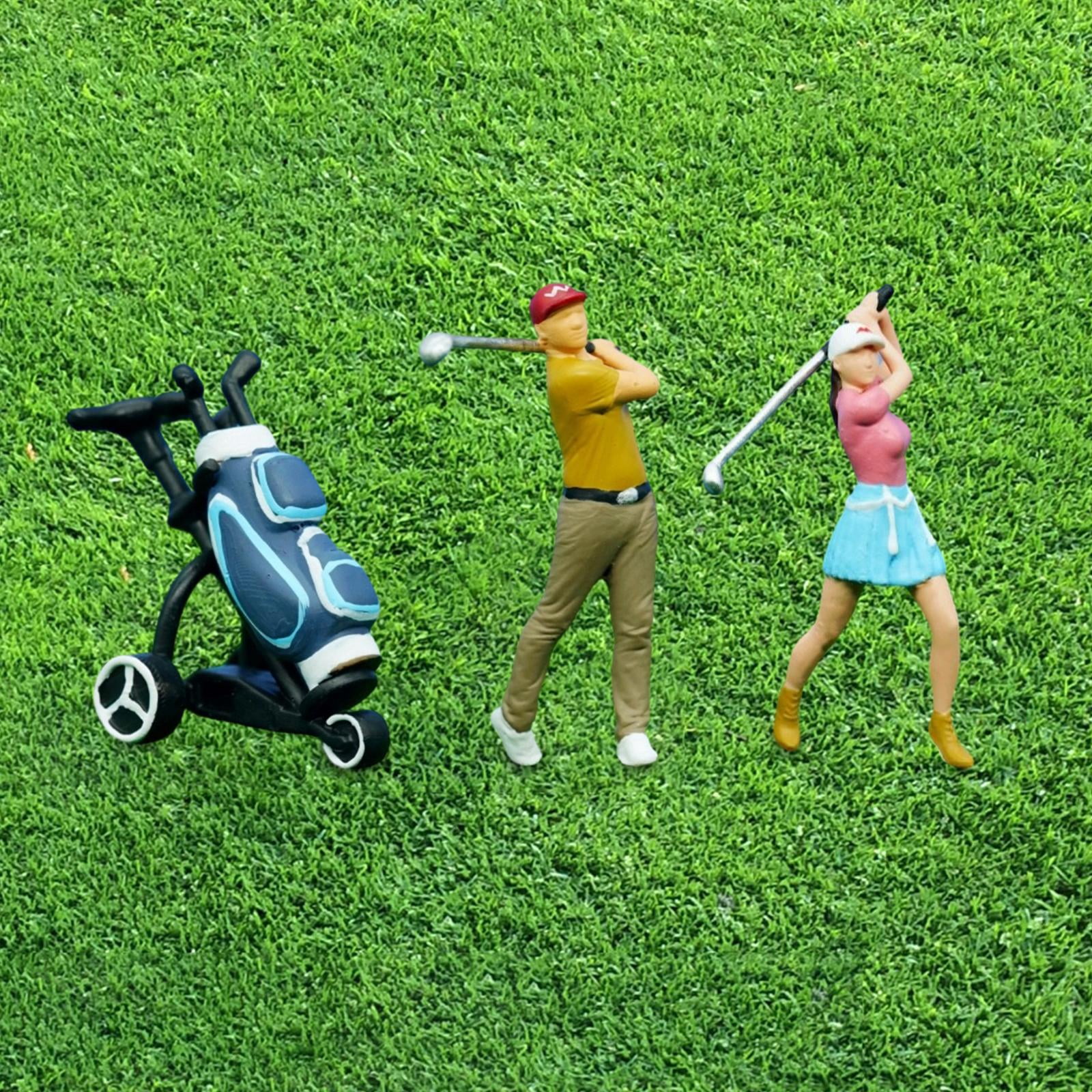 LeeQinersw 1/64 People Figures Set Layout Decoration Micro Landscape Golf Figurines Set