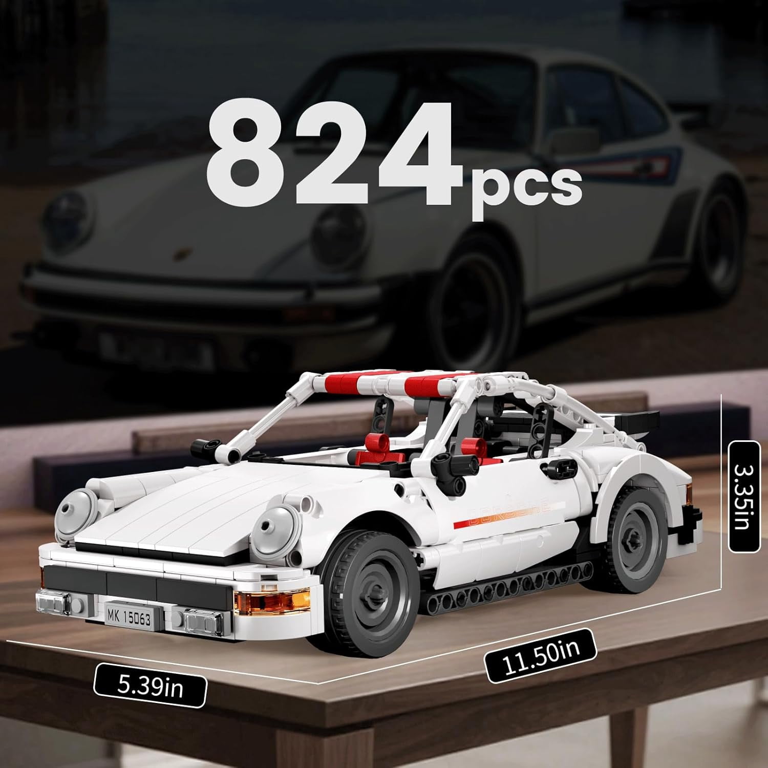 Racing Car Building Sets,15063 Collectible Car Model & Gift for & car Lovers, Authentically Detailed Build &Display Model for Home or Office Decoration(824 PCS)